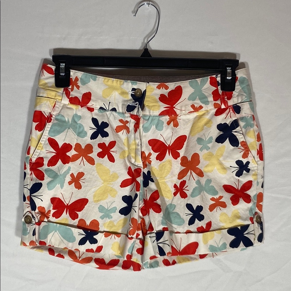 Land's End Women's Size 6 Butterfly Pattern Shorts - 100% Cotton